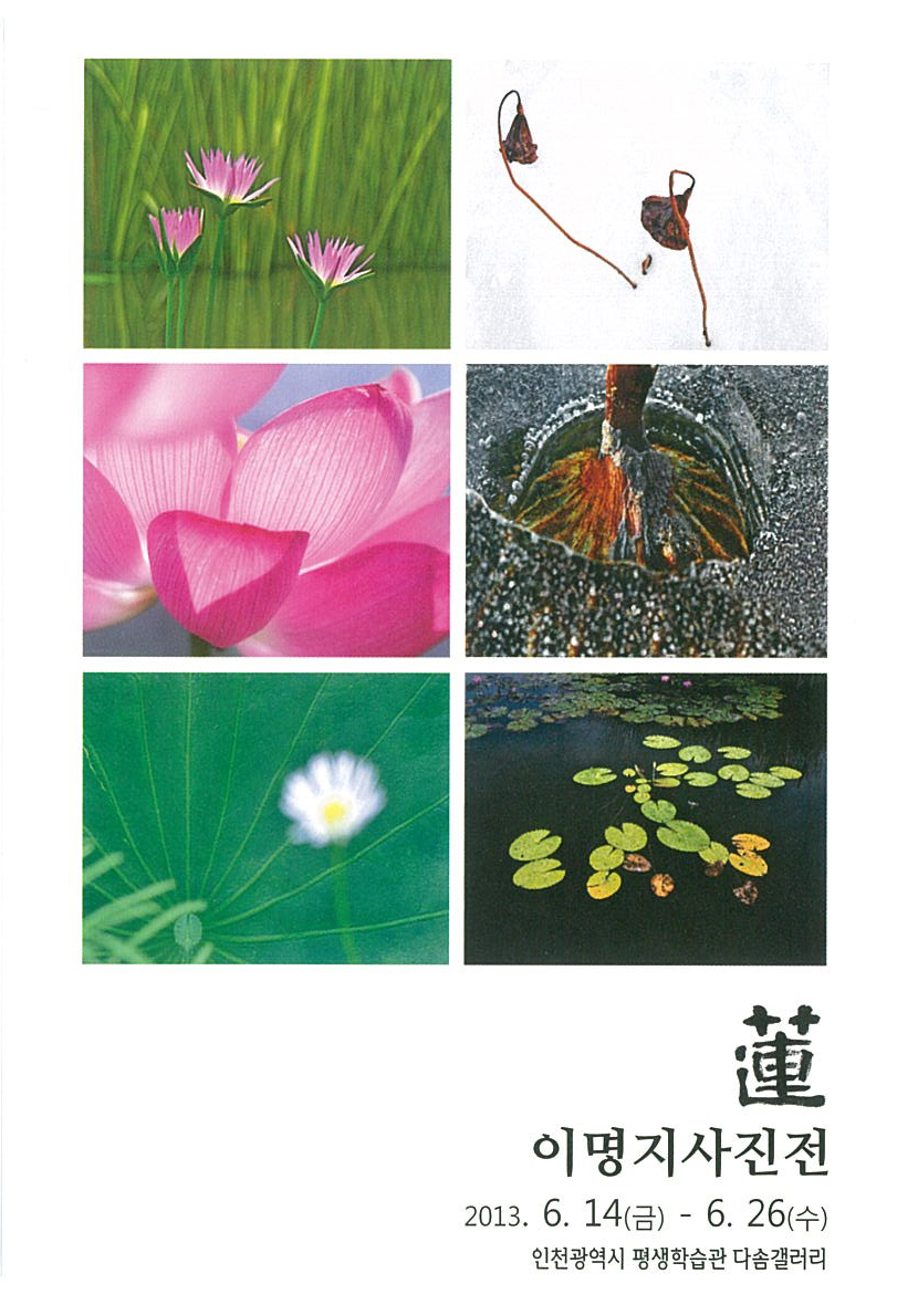 [2013 기획대관전시] 이명지 연(蓮)꽃 사진展 관련 포스터 - 자세한 내용은 본문참조